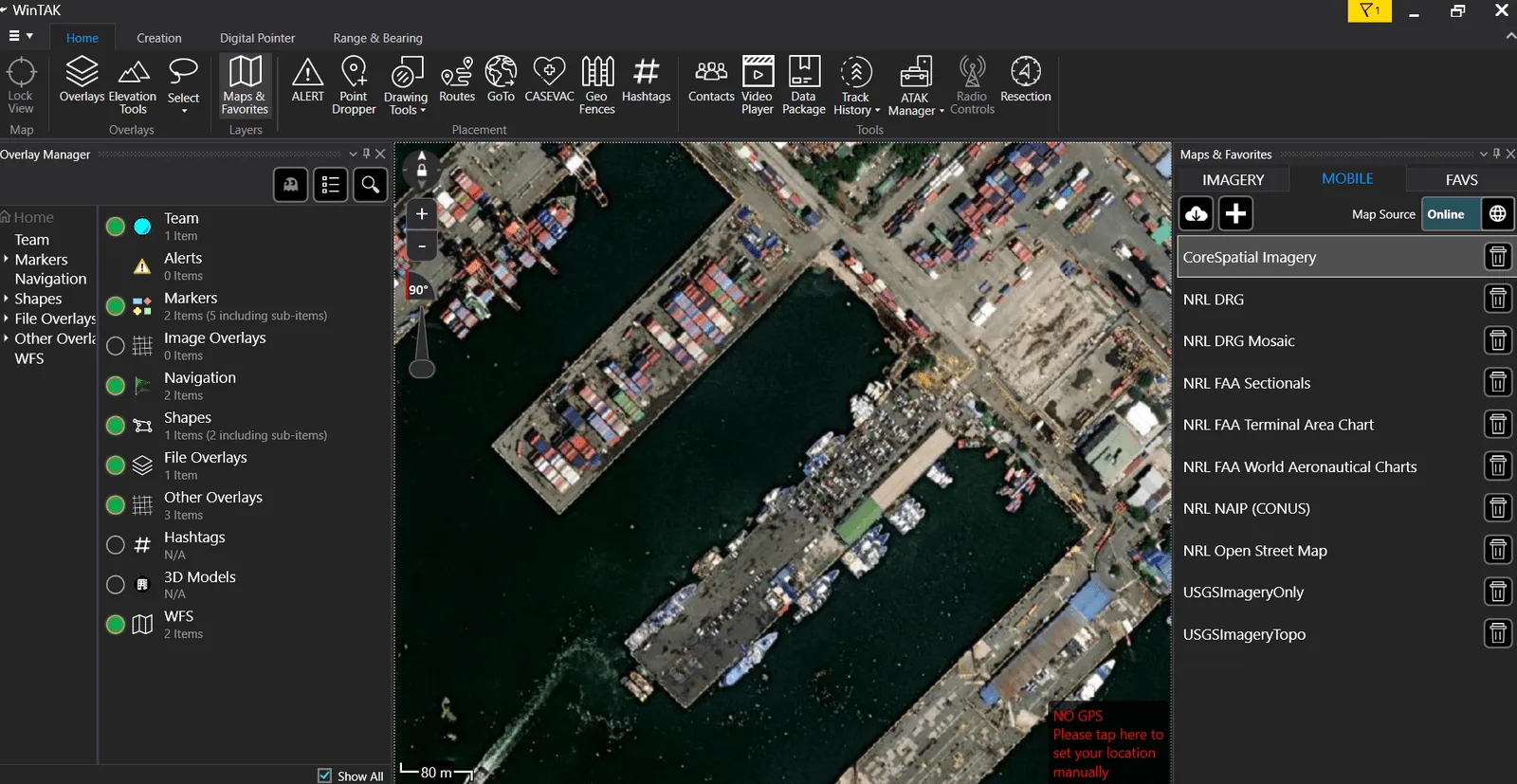 Imagery tiles available in multiple clients via OGC services
