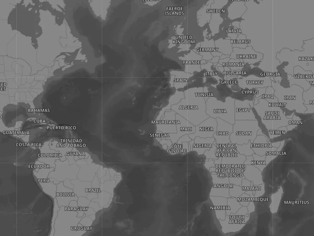 Worldwide dark-themed OpenStreetMap basemap
