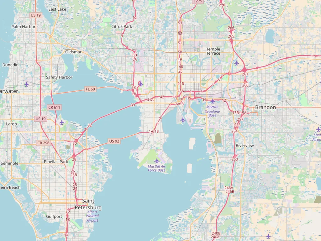 Tampa basemap with imagery