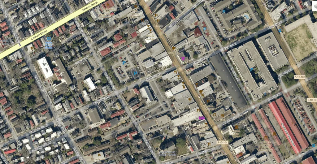Hybrid basemap over downtown Charleston