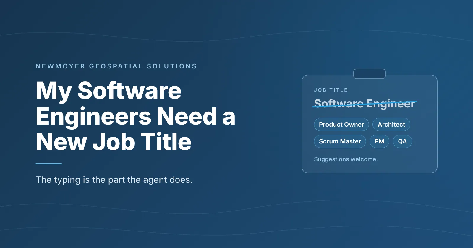 My Software Engineers Need a New Job Title
